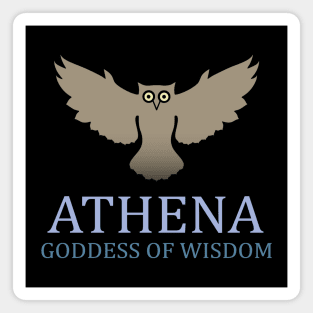 Athena Greek Goddess of War and Wisdom Owl Symbol Magnet